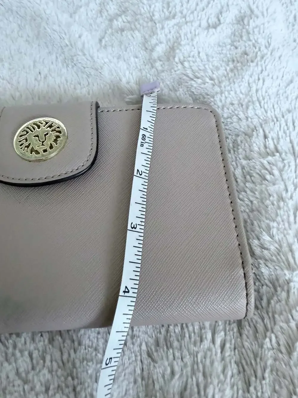 Anne Klein Faux Leather Saffiano Wristlet Wallet with Detachable Strap